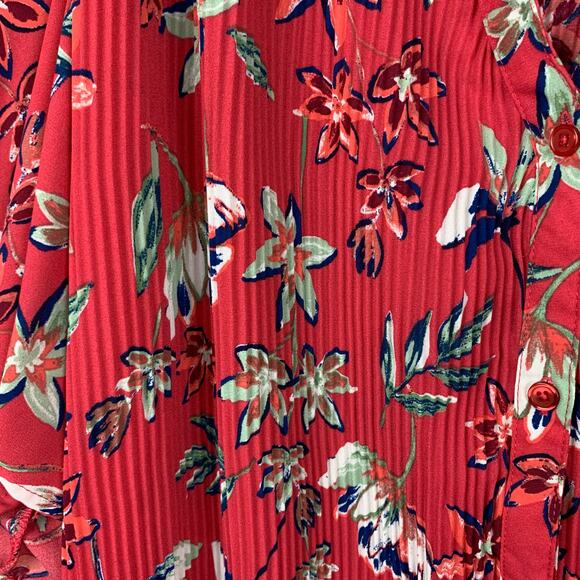 Only Necessities Blouse Top Short Sleeve Pink Floral Women’s 34/36 4X - Picture 6 of 10